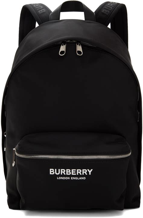 burberry black nylon backpack